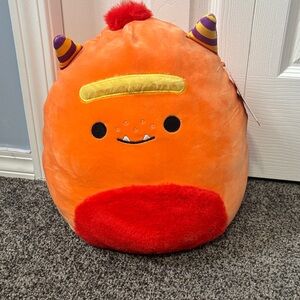 Squishmallows Orange and Red Monster Plush Halloween Ernest